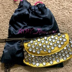 Betsey Johnson women handbag crystals gorgeous new